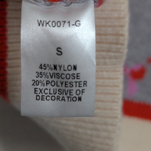 THML Grey Puff Sleeve Reagan Ribbon Bow Holiday Sweater Sz S - Picture 5 of 7